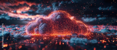 Futuristic Cloud Computing Network in Hologram with Interlinking Nodes and Data Paths