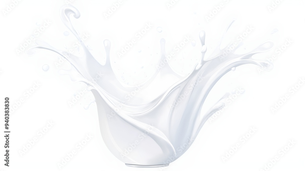 milk splash isolated on white milk splash isolated on white