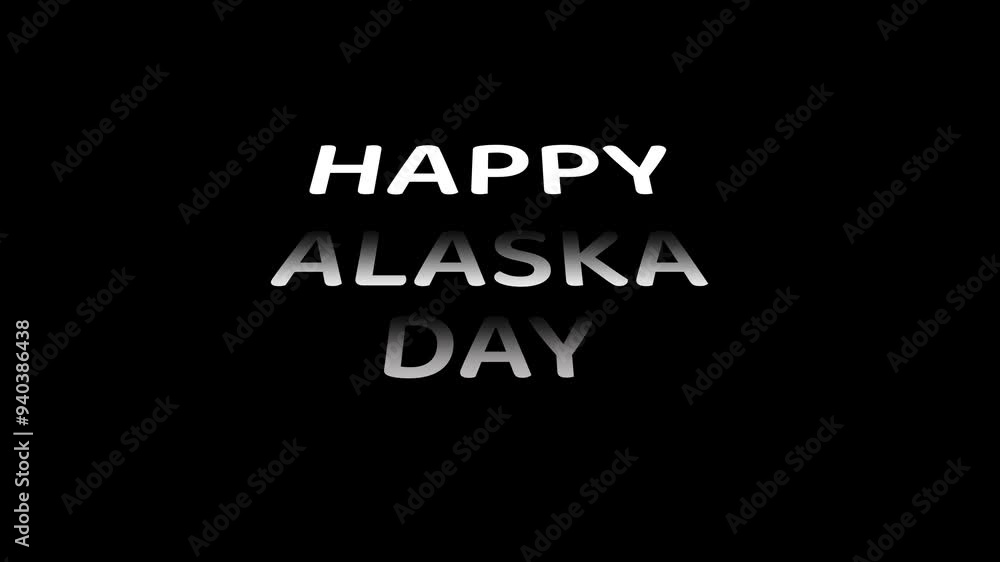 'Happy Alaska Day' Text Animation with Modern Effects 'Happy Alaska Day' Text Animation with Modern Effects