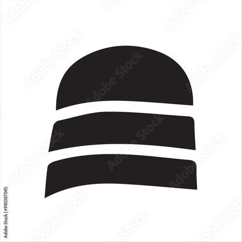 muslim cap icon vector illustration silhouettes with white background