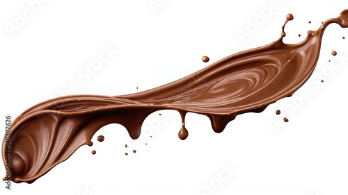 melted chocolate dripping on white