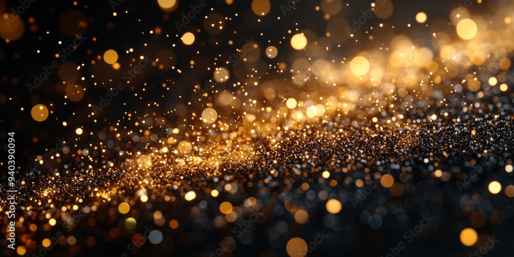 Festive Golden Confetti Celebration: Elegant Abstract Design with Yellow Circles on Black Background. Versatile Holiday Graphic for New Year's Eve, Birthday Parties, and Joyous Occasions. Luxurious Sp Festive Golden Confetti Celebration: Elegant Abstract Design with Yellow Circles on Black Background. Versatile Holiday Graphic for New Year's Eve, Birthday Parties, and Joyous Occasions. Luxurious Sp