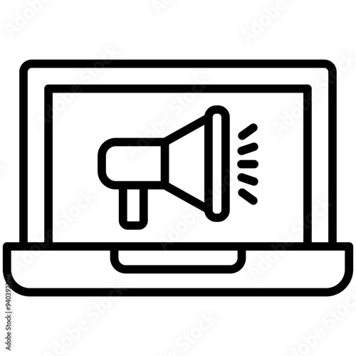 Tableau sur toile Advertsing Icon