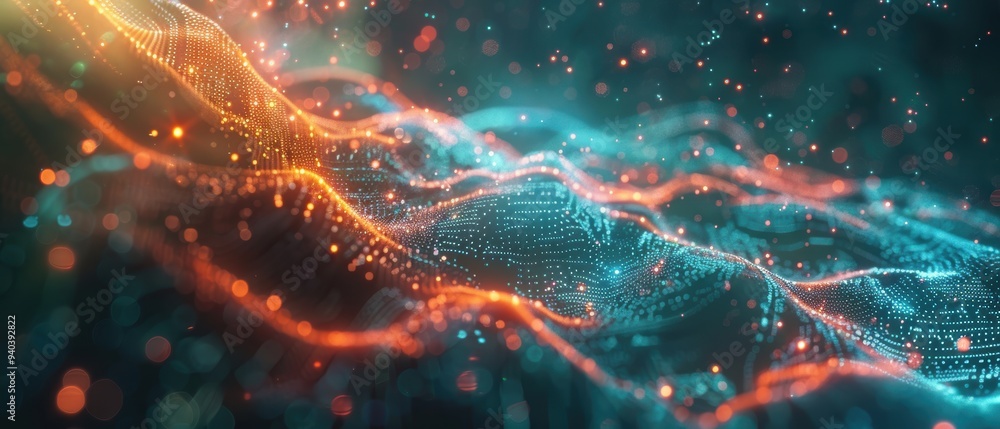 Futuristic Holographic Cloud Network of Interconnected Data Points and Paths in Modern Technology Concept Futuristic Holographic Cloud Network of Interconnected Data Points and Paths in Modern Technology Concept