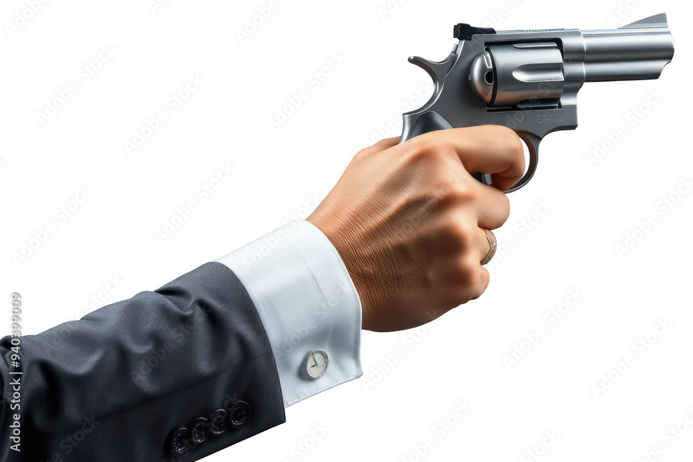 Hand Holding Gun isolated on white background png file. Hand Holding Gun isolated on white background png file.