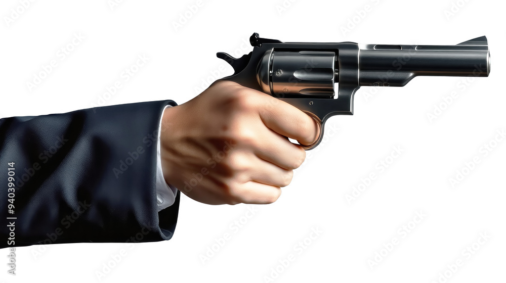 Hand Holding Gun isolated on white background png file. Hand Holding Gun isolated on white background png file.