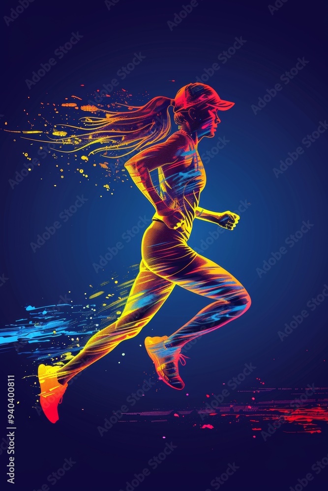 Dynamic motivational fitness quotes in bold typography with abstract graphics and vibrant colors Dynamic motivational fitness quotes in bold typography with abstract graphics and vibrant colors