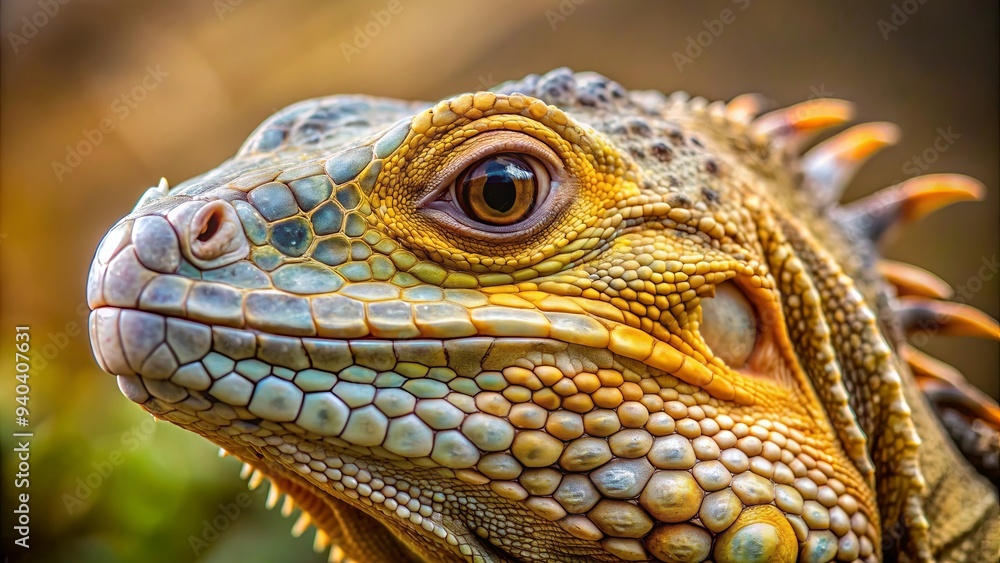 Close up of a curious land iguana face, reptile, wildlife, animal, tropical, lizard, scales, exotic, Galapagos, portrait, close-up Close up of a curious land iguana face, reptile, wildlife, animal, tropical, lizard, scales, exotic, Galapagos, portrait, close-up
