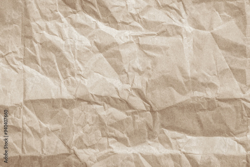 Crumpled brown paper texture. Abstract background and texture for design.