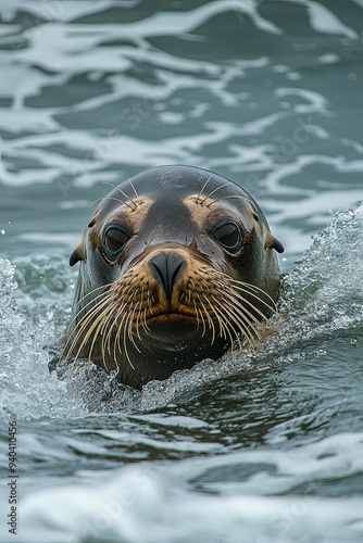 Sea lion swimming in the ocean