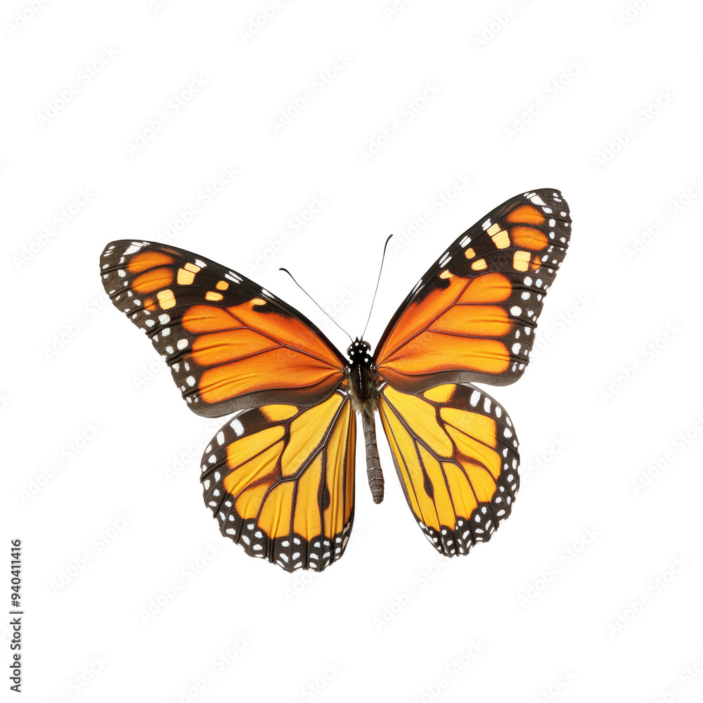 Monarch Butterfly Isolated on Monarch Butterfly Isolated on