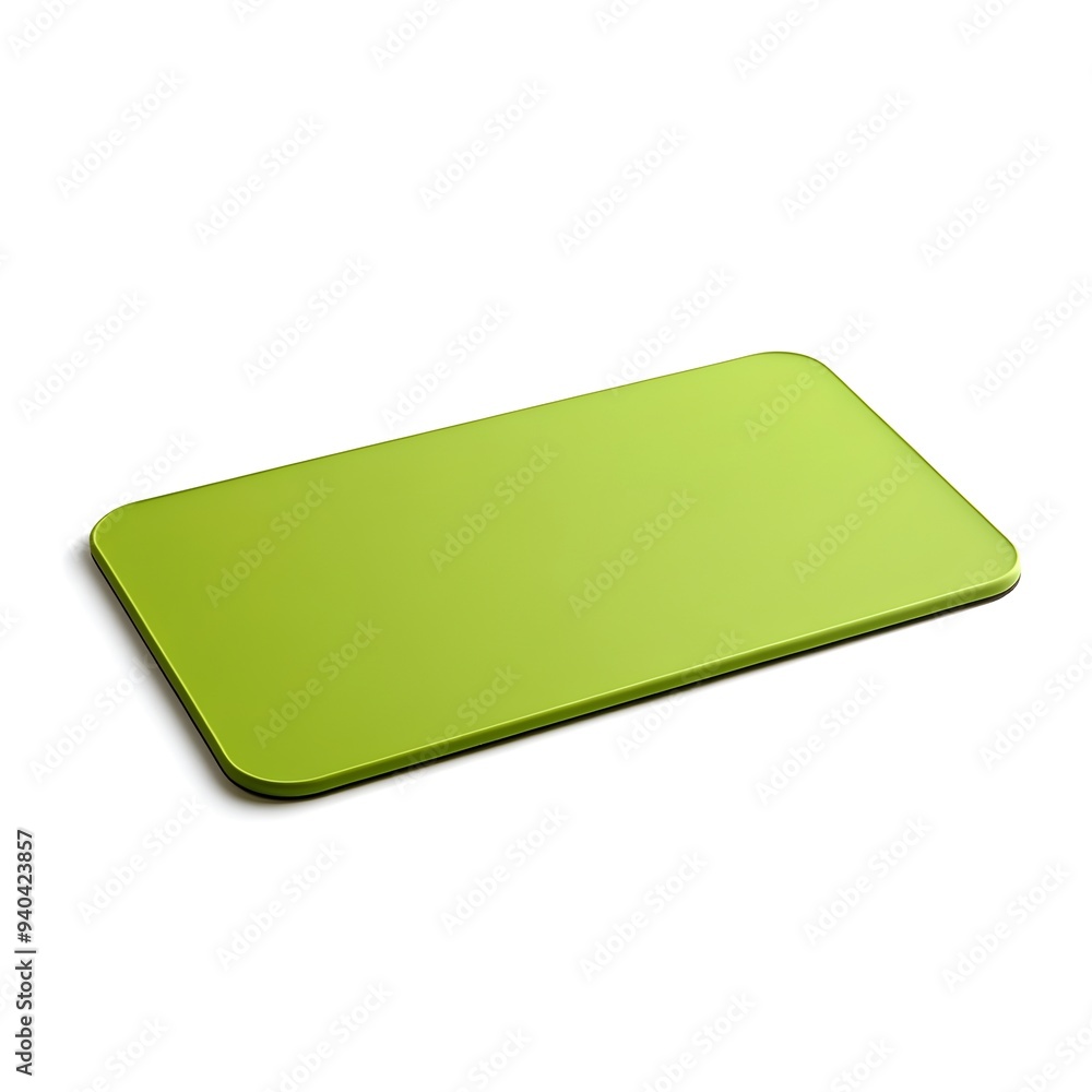 Flat green desk mat or blotter lying isolated on plain white background perfect for minimalist office workspace setup digital presentation or product branding and advertising Flat green desk mat or blotter lying isolated on plain white background perfect for minimalist office workspace setup digital presentation or product branding and advertising