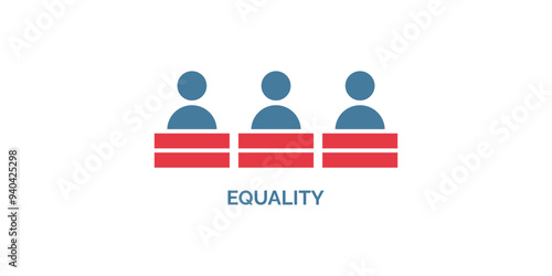 Equality icon vector isolated on white background.
