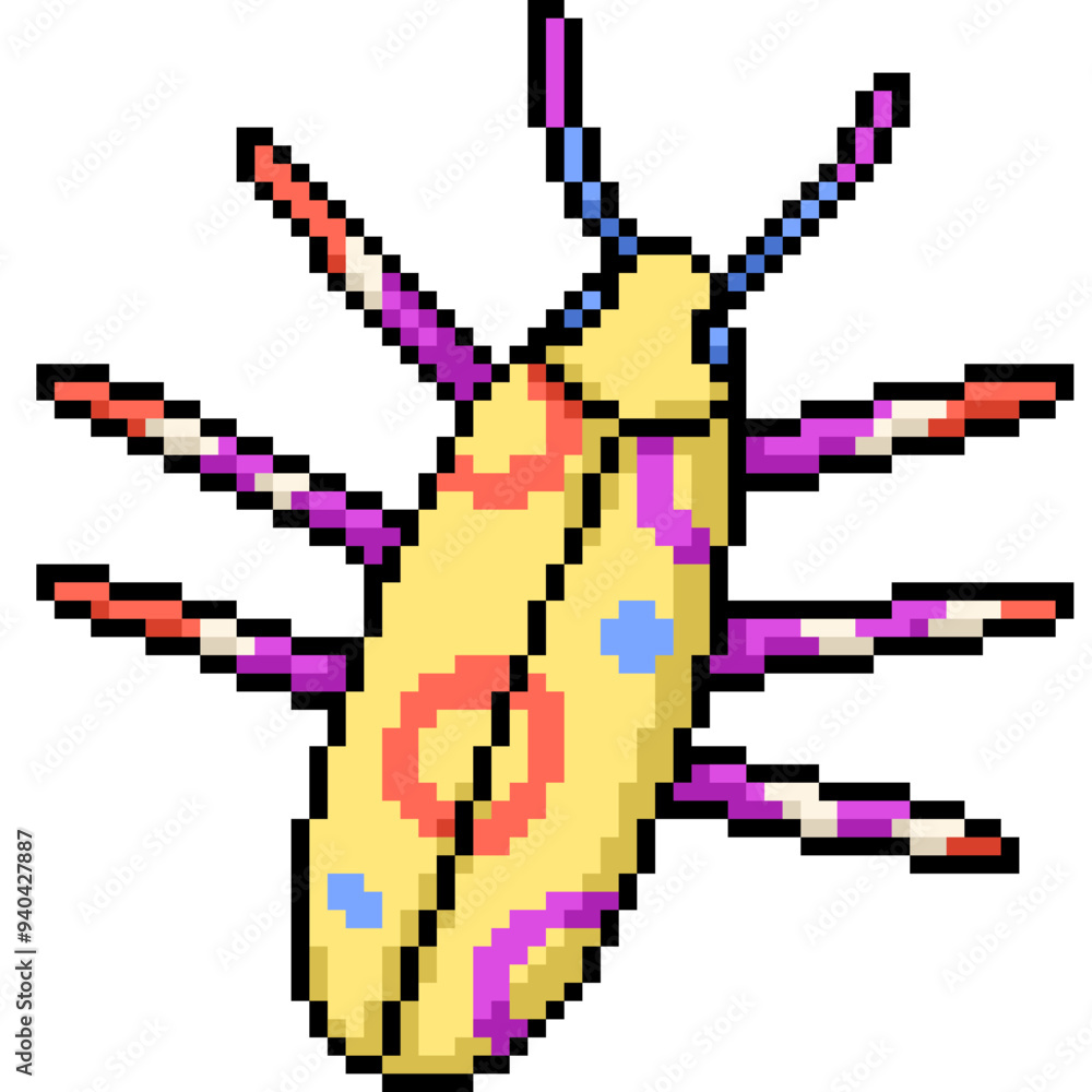 Fototapeta premium pixel art of cockroach stuffed animal