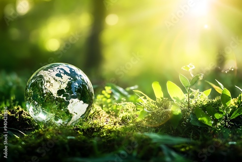 Earth in a Green World: Sustainable Future, Nature, Ecology, Environmental Conservation