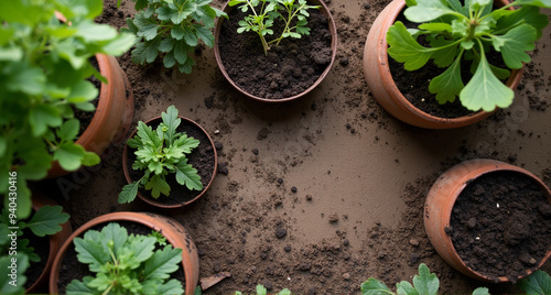 herbs on a wooden background