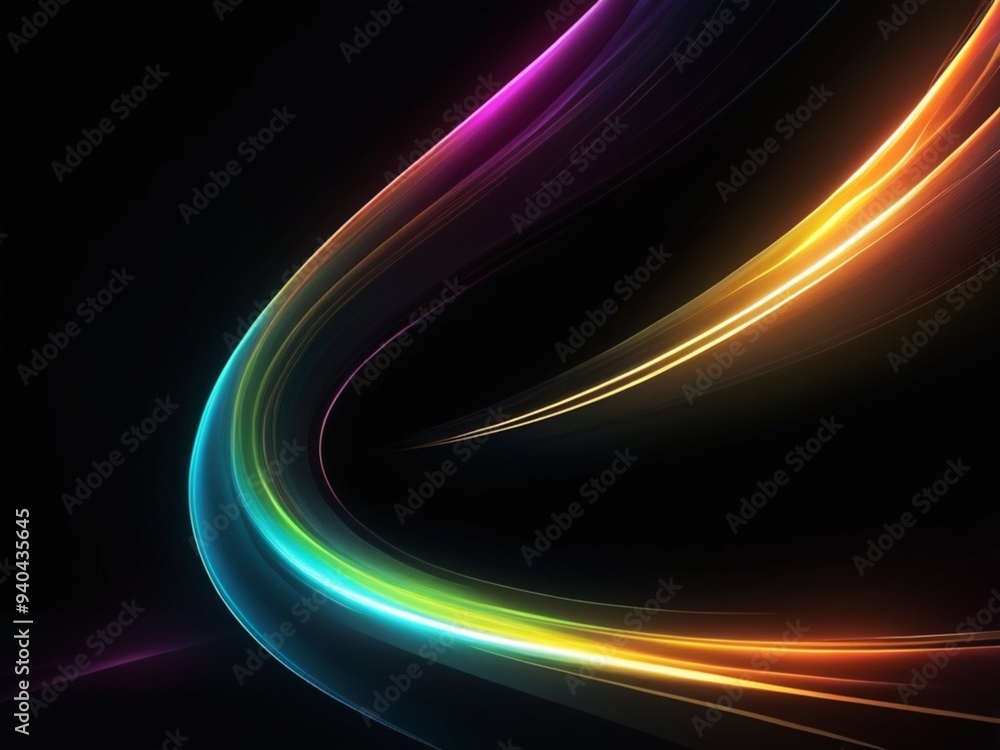 Abstract color speed light curveblack technology background Abstract color speed light curveblack technology background