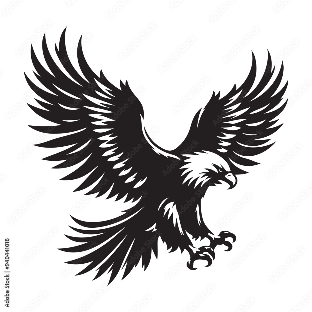 Fototapeta premium vector,eagle silhouette