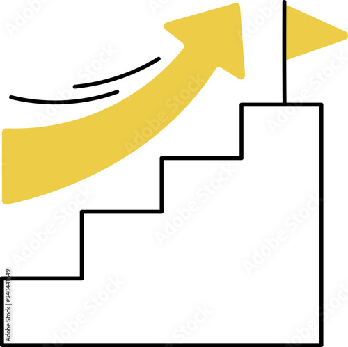 Lineart Concept Vector Illustration of Promotion