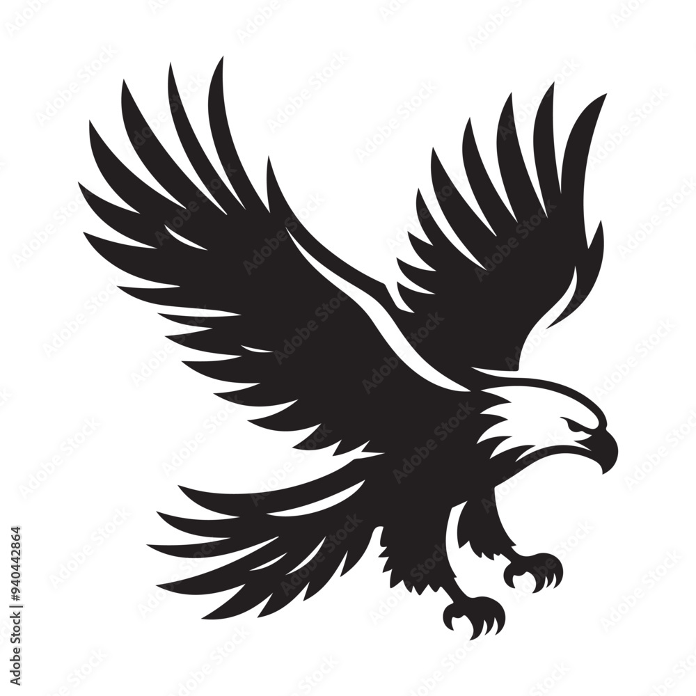 Fototapeta premium vector,eagle silhouette