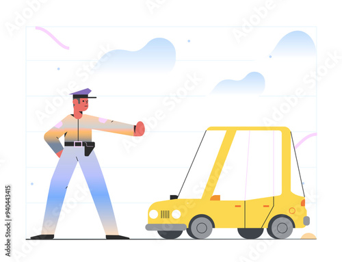 Police stopping car