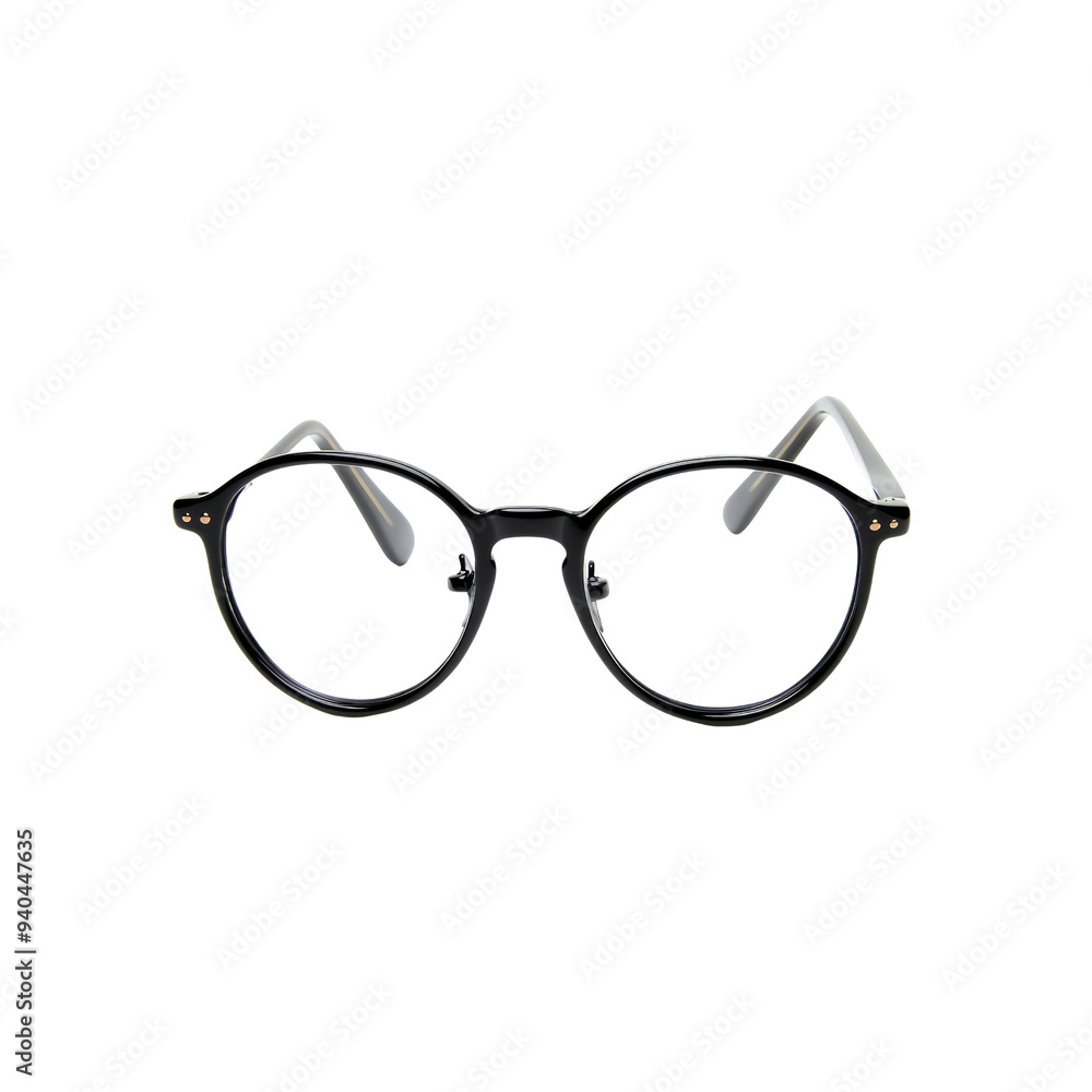 Black Round Eyeglasses with Black Round Eyeglasses with