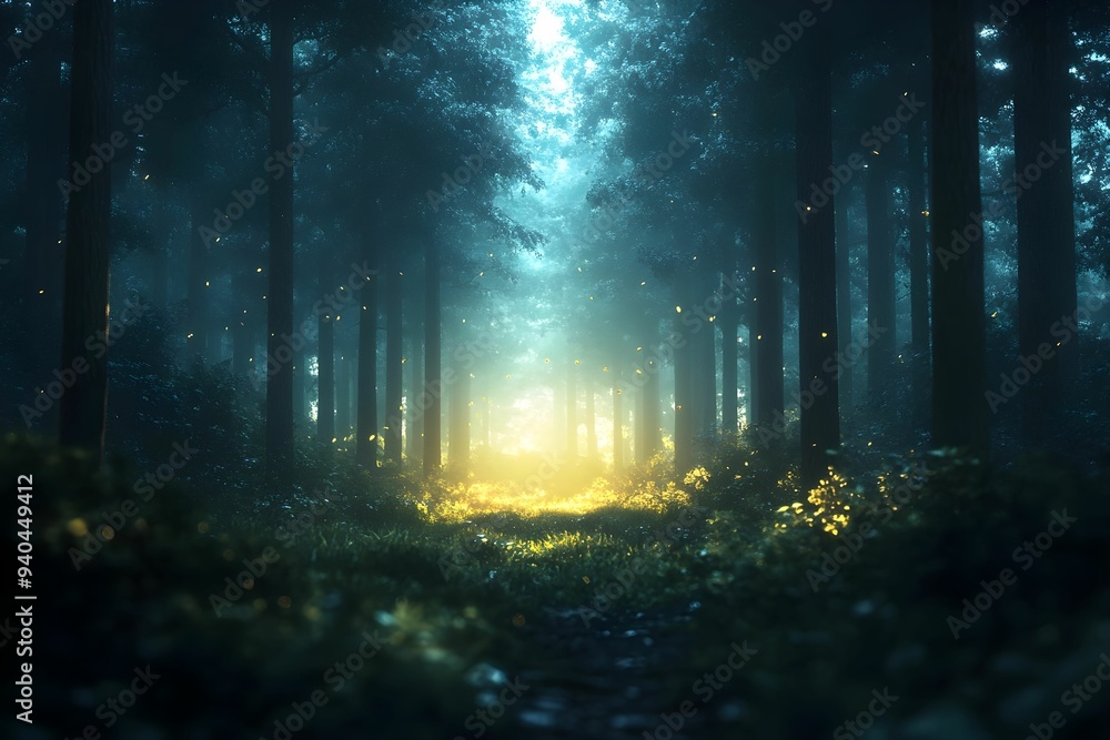 Naklejka premium A dynamic natural view with a mood of colors, conveying various emotions. This image reflecting the ever-changing nature of the atmosphere.