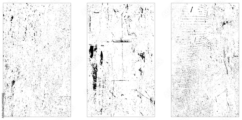 Distress illustration simply place over object, Set of Black and white grunge. Distress overlay texture. Distress illustration simply place over object, Set of Black and white grunge. Distress overlay texture.
