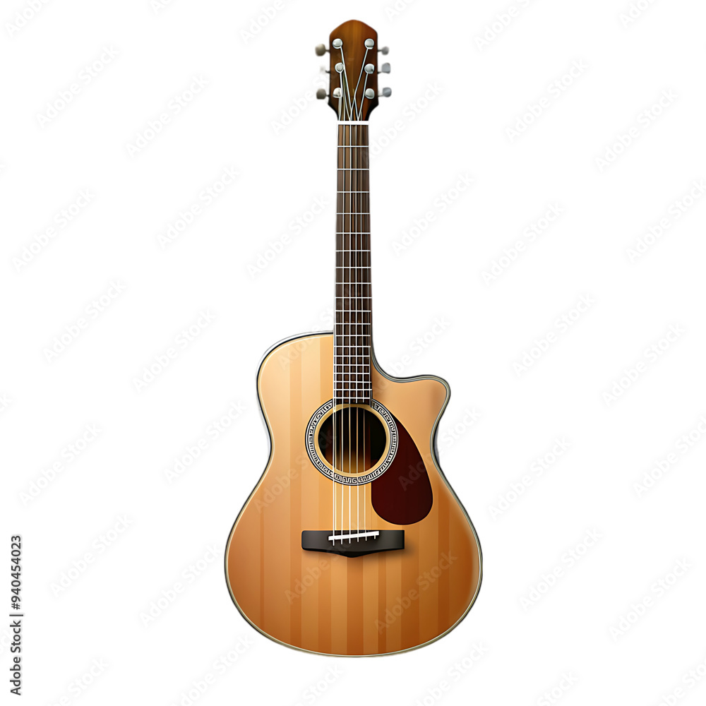 High-Resolution Electro-Acoustic Guitar PSD File Isolated on Transparent Background for Professional Use High-Resolution Electro-Acoustic Guitar PSD File Isolated on Transparent Background for Professional Use