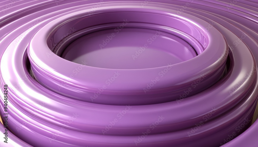 Abstract Purple Circular Design with Smooth, Glossy Surfaces Abstract Purple Circular Design with Smooth, Glossy Surfaces