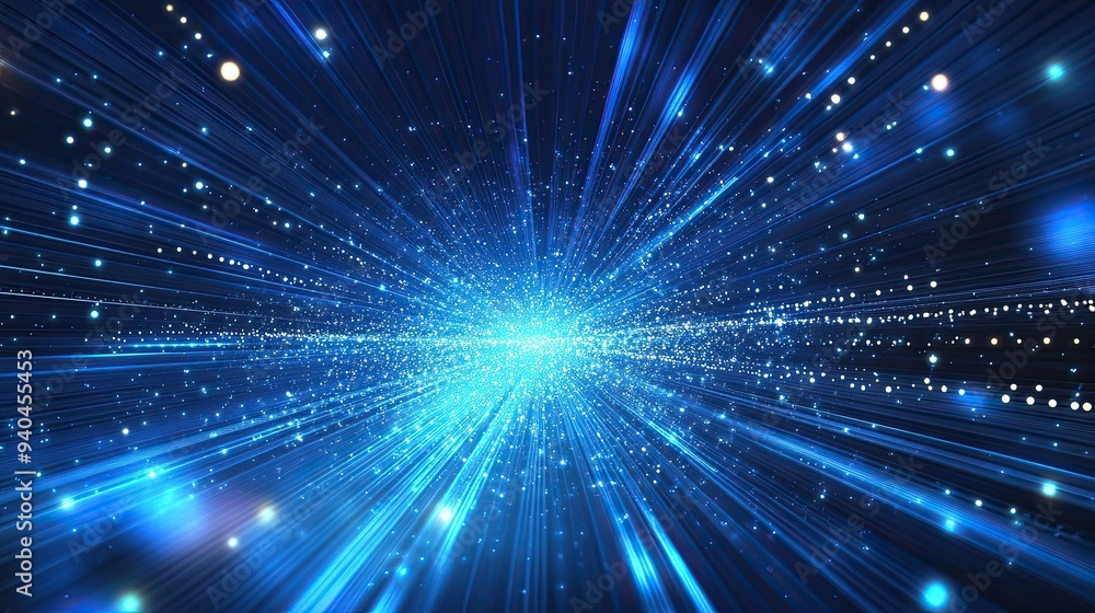 Abstract Blue Light Burst Abstract Blue Light Burst