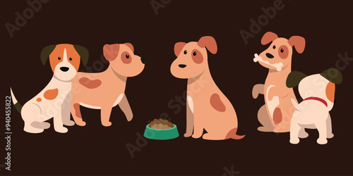 Assorted Dog Styles Vector Art Collection