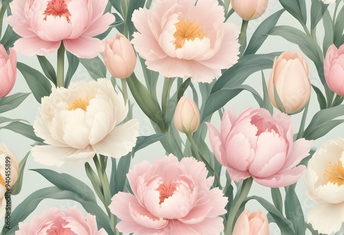 Floral in watercolor vector background. Luxury wallpaper design with pink flowers, line art, watercolor, flower garden. Elegant blossom flowers illustration suitable for fabric, prints, cover.