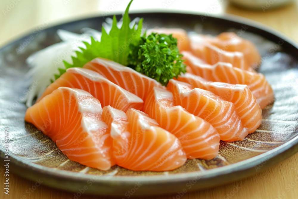 Salmon sashimi. Salmon sashimi.