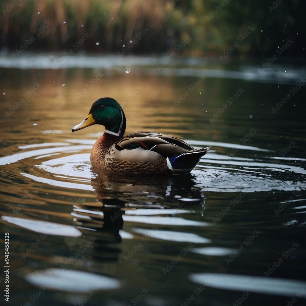 Fototapeta premium duck on the lake