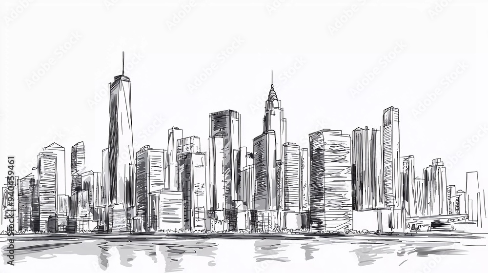 City graphic black white cityscape skyline sketch illustration vector which is very beautiful City graphic black white cityscape skyline sketch illustration vector which is very beautiful