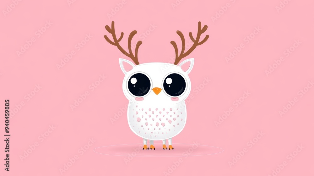 Adorable illustration of a cute cartoon animal with large eyes, a friendly smile, and simple patterns for easy coloring. Adorable illustration of a cute cartoon animal with large eyes, a friendly smile, and simple patterns for easy coloring.