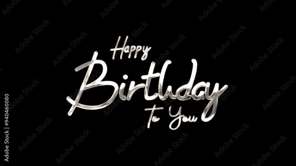 Happy Birthday is Handwritten and Animated with White Color glossy. Good for birthday wishes, and easy to put into any video. Happy Birthday is Handwritten and Animated with White Color glossy. Good for birthday wishes, and easy to put into any video.