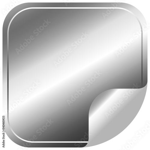 Silver Label Aluminium Foil Sticker 