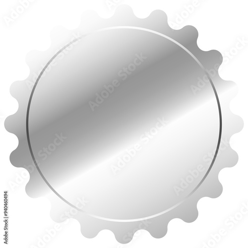 Silver Label Aluminium Foil Sticker 