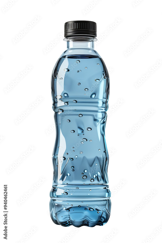 Fototapeta premium Water bottle isolated on transparent background.