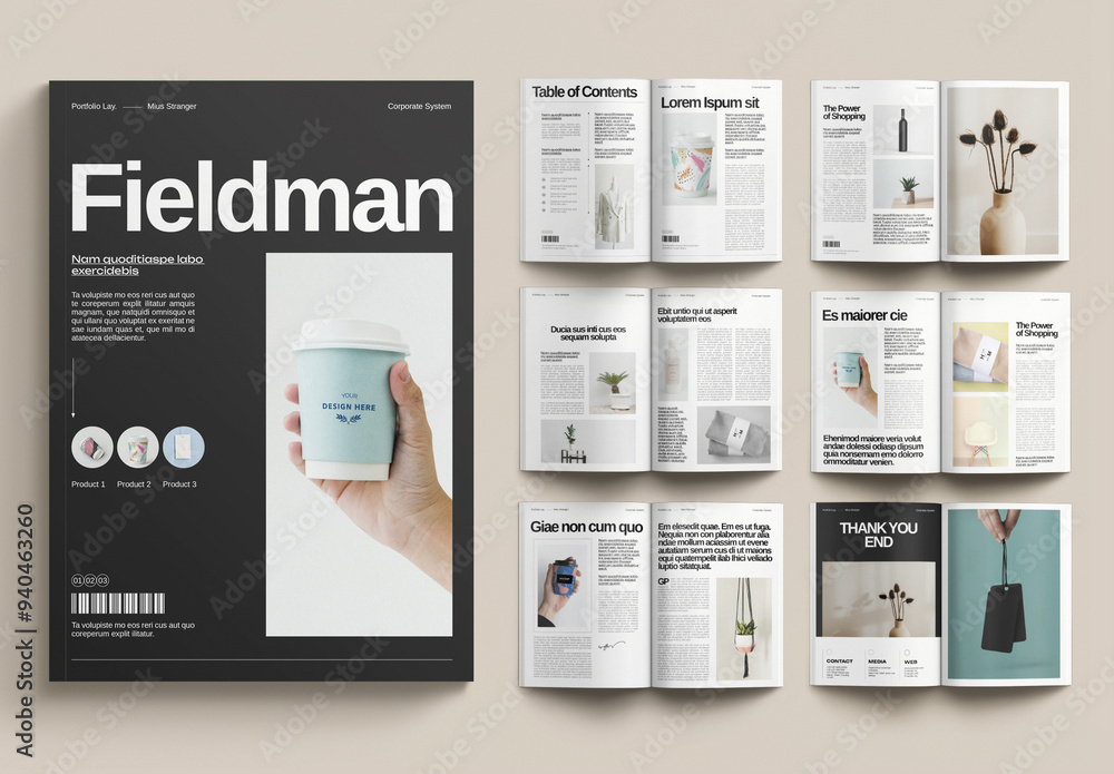 Minimal Magazine Template Stock Template | Adobe Stock