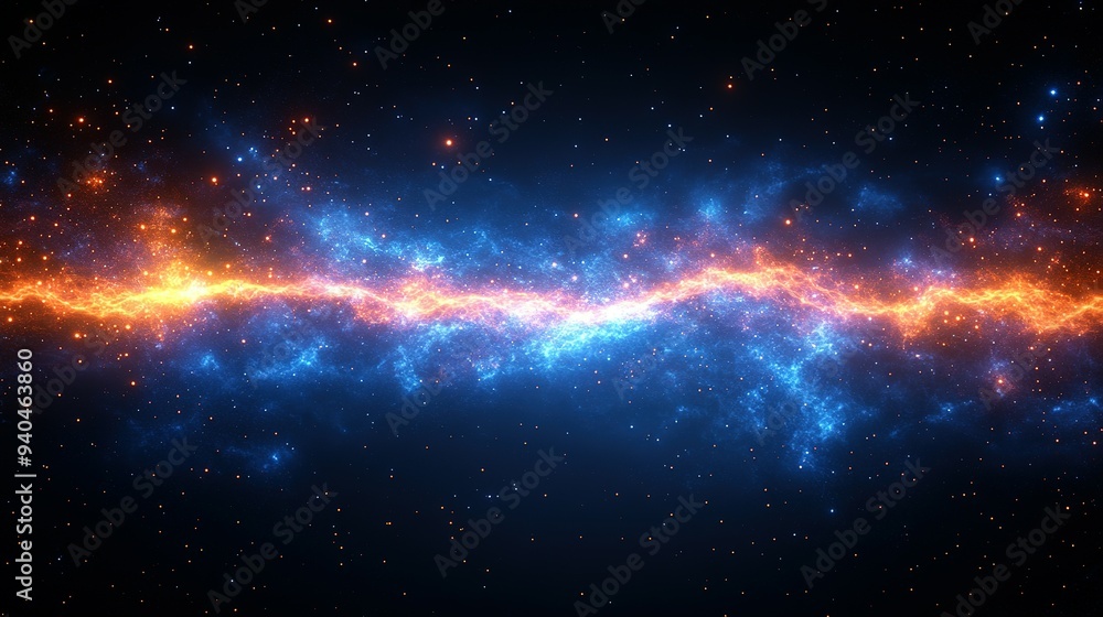 Cosmic Fire and Ice Encounter in a Starry Sky Cosmic Fire and Ice Encounter in a Starry Sky