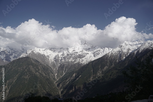 Kinnaur Kailash at dusk, Kalpa, Kinnaur district, Himachal Pradesh, Himalayas, India photo