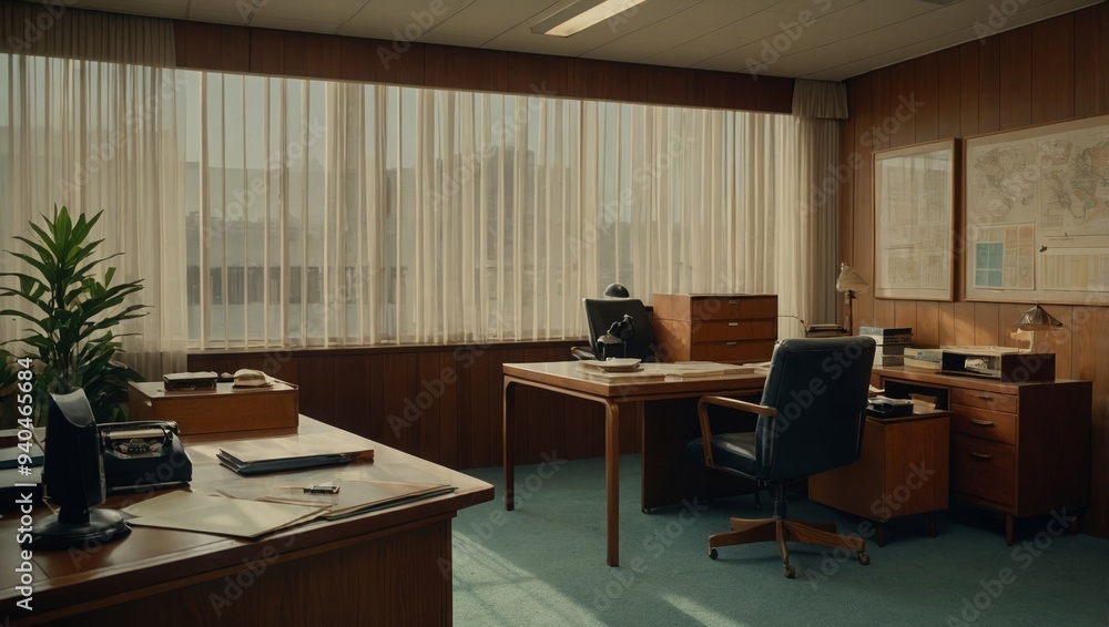 Fototapeta premium Retro style office