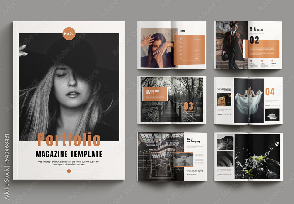 Portfolio Magazine Template Stock Template | Adobe Stock