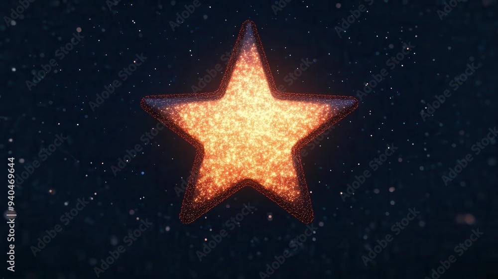 A 3D glowing star twinkling in the night sky, 3D glow, star, cosmic A 3D glowing star twinkling in the night sky, 3D glow, star, cosmic