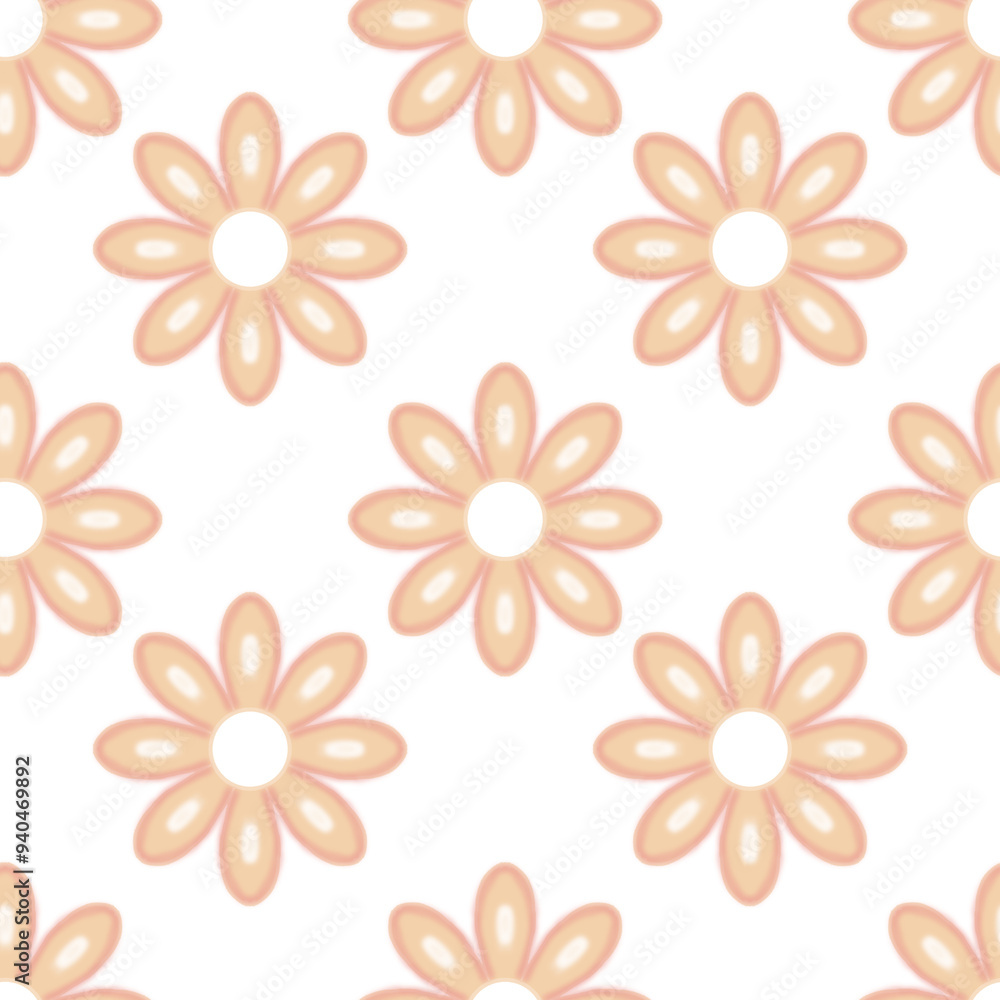Obraz premium seamless floral pattern in orange color 