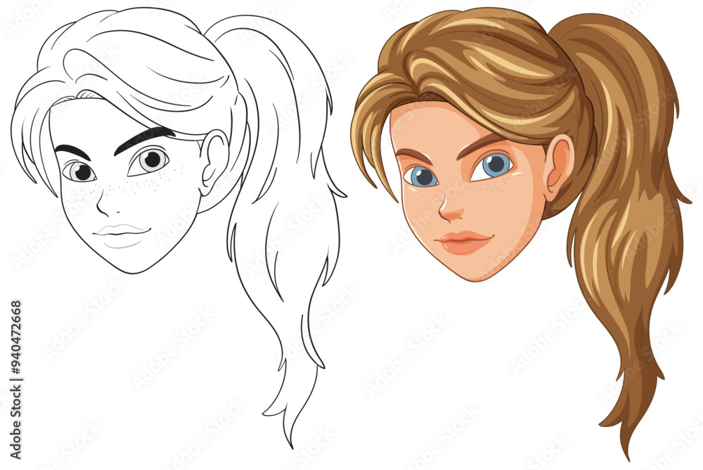 Sporty Girl Vector Illustration Sporty Girl Vector Illustration