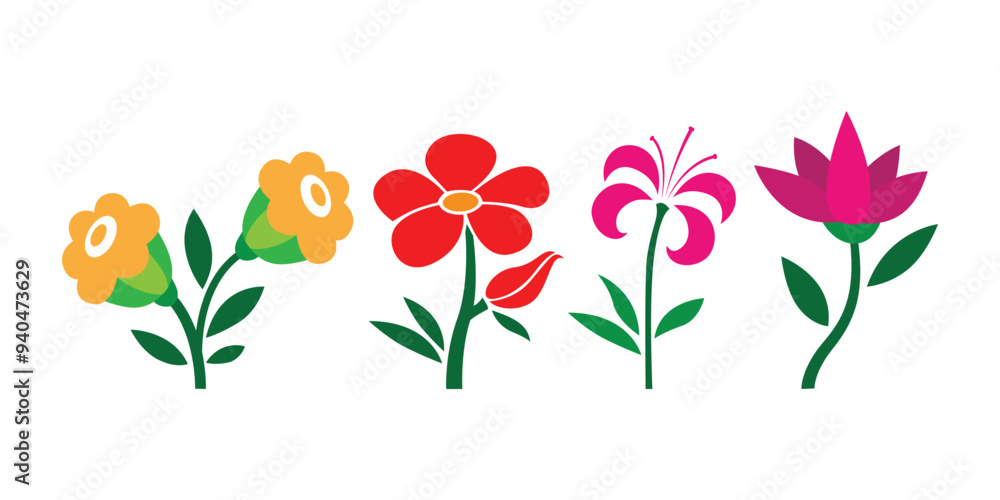 Diverse Floral Vector Collection for Creative Design Diverse Floral Vector Collection for Creative Design
